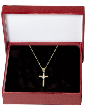 Collar de cruz Horoz de oro 10 K
