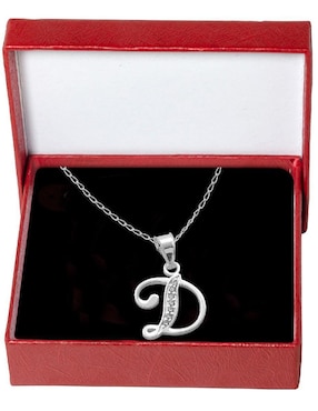 Collar de letra d Horoz de plata P 925