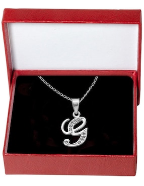 Collar de letra g Horoz de plata P 925