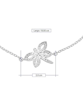Pulsera Horoz de plata con zirconia p 925