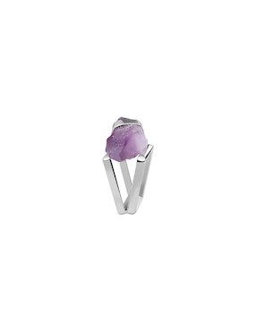 Anillo cuadrado Cometa P 925 de plata brillante