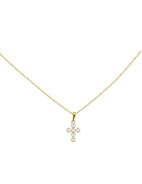 Collar de cruz Horoz de oro 10 K