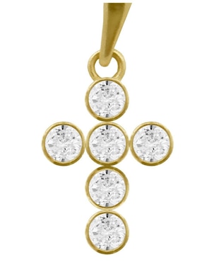 Collar de cruz Horoz de oro 10 K