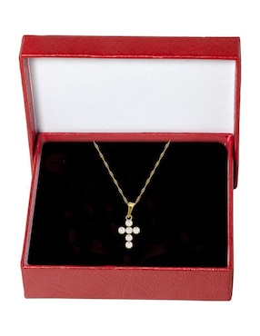 Collar de cruz Horoz de oro 10 K