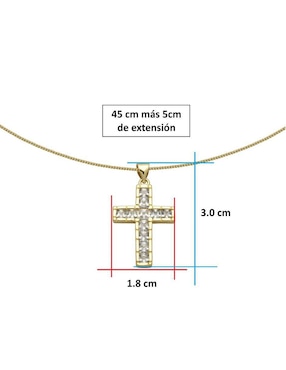 Collar de cruz Horoz 18 K