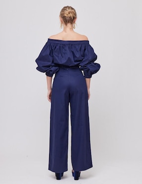 Blusa strapless Linea Pura manga larga para mujer