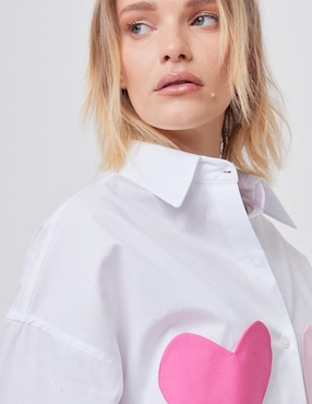 Blusa camisera Linea Pura manga larga para mujer