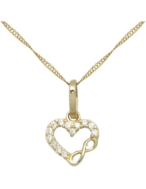 Collar De Corazón Horoz De Oro 14 K