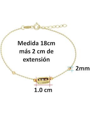 Pulsera Horoz de oro 14 K con acabado pulido