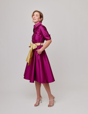 Vestido 3/4 formal Linea Pura para mujer