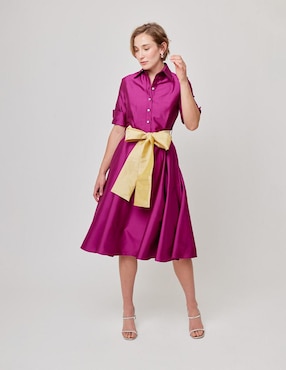 Vestido 3/4 formal Linea Pura para mujer