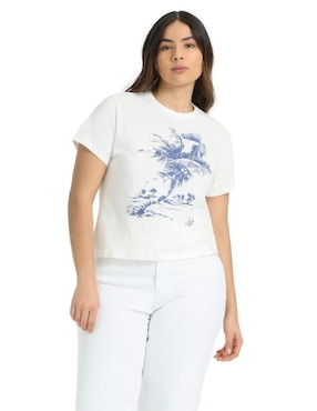 Playera Manga Corta Levi's Cuello Redondo Para Mujer