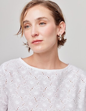 Blusa Linea Pura manga corta para mujer