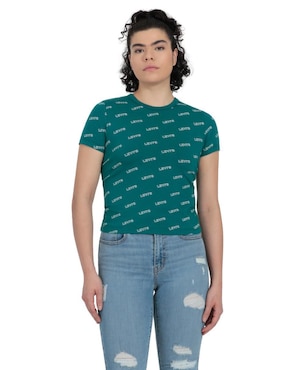 Playera Manga Corta Levi's Cuello Redondo Para Mujer