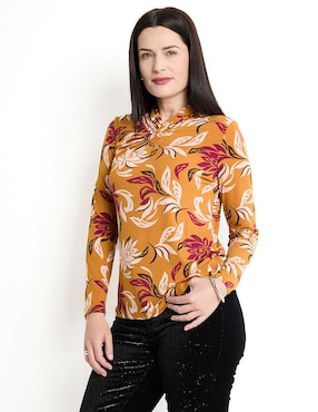 Blusa Liz Claiborne Manga Larga Para Mujer