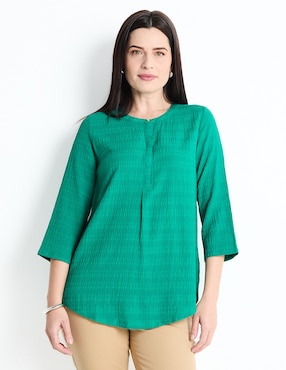 Blusa Liz Claiborne Manga 3/4 Para Mujer