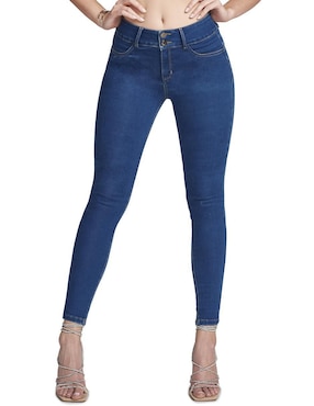 Jeans Ultra Skinny Seven Jeans 1170stme Corte Media Cintura Para Mujer