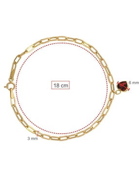 Pulsera Horoz de oro 10 K con acabado pulido
