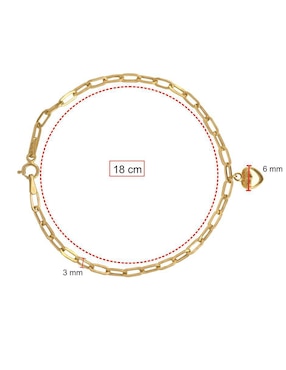 Pulsera Horoz de oro 10 K con acabado pulido