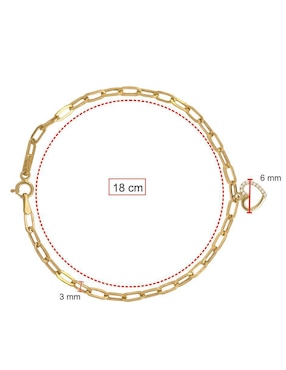 Pulsera Horoz de oro 10 K con acabado pulido