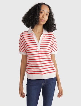 Playera Manga Corta Tommy Hilfiger Cuello Redondo Para Mujer