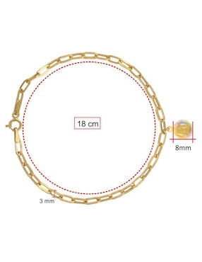 Pulsera Horoz de oro 10 K con acabado pulido