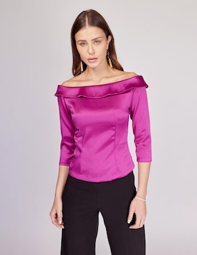 Blusa Linea Pura Manga 3/4 Para Mujer