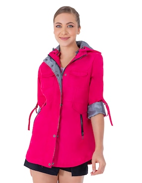 Gabardina Impermeable Con Capucha Shyla Para Mujer