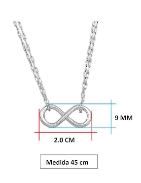 Collar de infinito Horoz de plata P 925