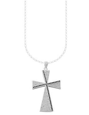 Collar de cruz Horoz de plata P 925
