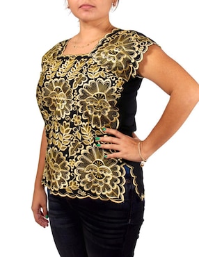 Blusa Teya Artesanal sin manga para mujer