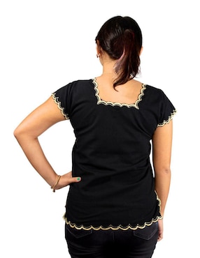 Blusa Teya Artesanal sin manga para mujer