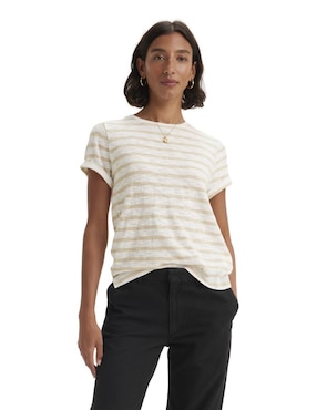 Playera Manga Corta Levi's Cuello Redondo Para Mujer