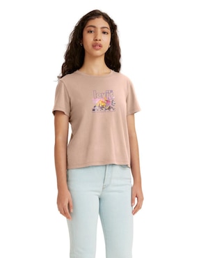 Playera Manga Corta Levi's Cuello Redondo Para Mujer