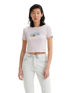 Playera Manga Corta Levi's Cuello Redondo Para Mujer