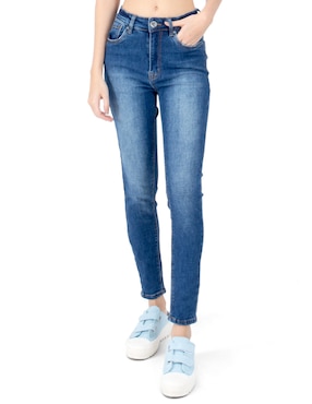 Jeans Slim Quarry Corte Cintura Para Mujer