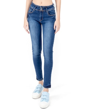 Jeans Slim Quarry Corte Cintura Para Mujer