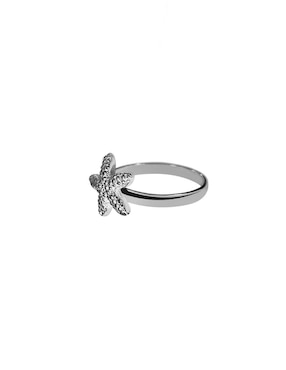 Anillo de estrella Cometa P 925 de plata brillante