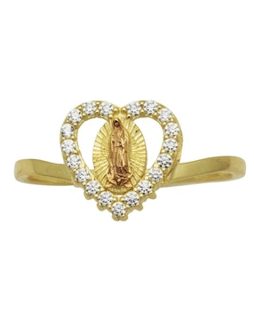 Anillo De Corazón Horoz 10 K De Oro Zirconia