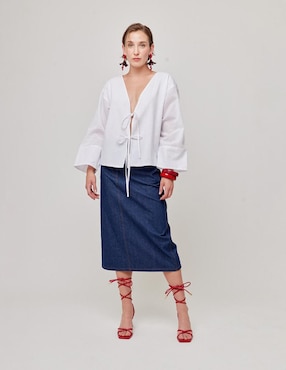 Blusa Linea Pura manga larga para mujer