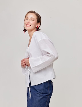 Blusa Linea Pura manga larga para mujer