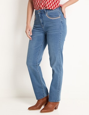 Jeans Straight LIEB Corte Cintura Para Mujer