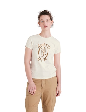 Playera manga corta Dockers Graphic Tee cuello redondo para mujer