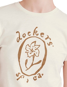 Playera manga corta Dockers Graphic Tee cuello redondo para mujer