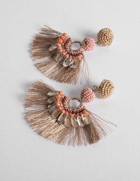 Aretes de abanico Yoiko Bua con acabado brillante