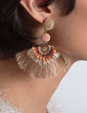Aretes de abanico Yoiko Bua con acabado brillante