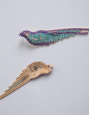Aretes de pájaro Yoiko con acabado brillante