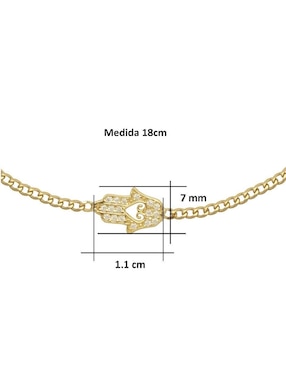 Pulsera Horoz de oro 10 K con acabado pulido