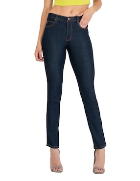 Jeans Straight Scandia Corte Cintura Alta Para Mujer