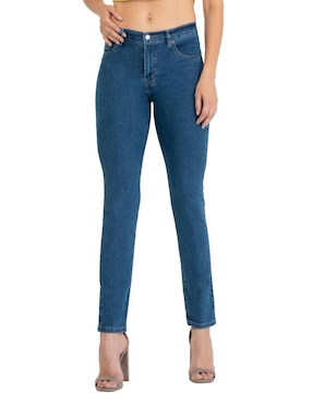 Jeans Straight Scandia Corte Cintura Para Mujer